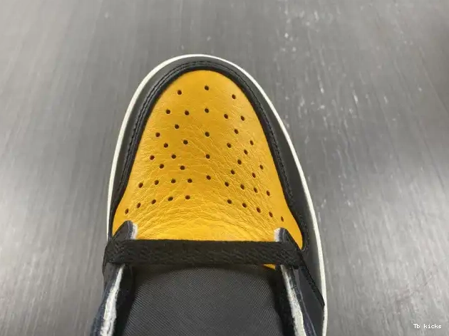 Cheap TBK Yellow Air OG 1 High 555088-711 Toe Jordan 0602